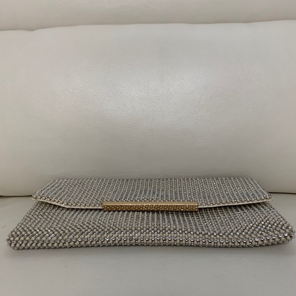 I-N-C Heather Shiny Mesh Clutch/ Shoulder Bag - Picture 5 of 6